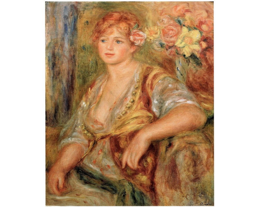 Blond Girl with a Rose
