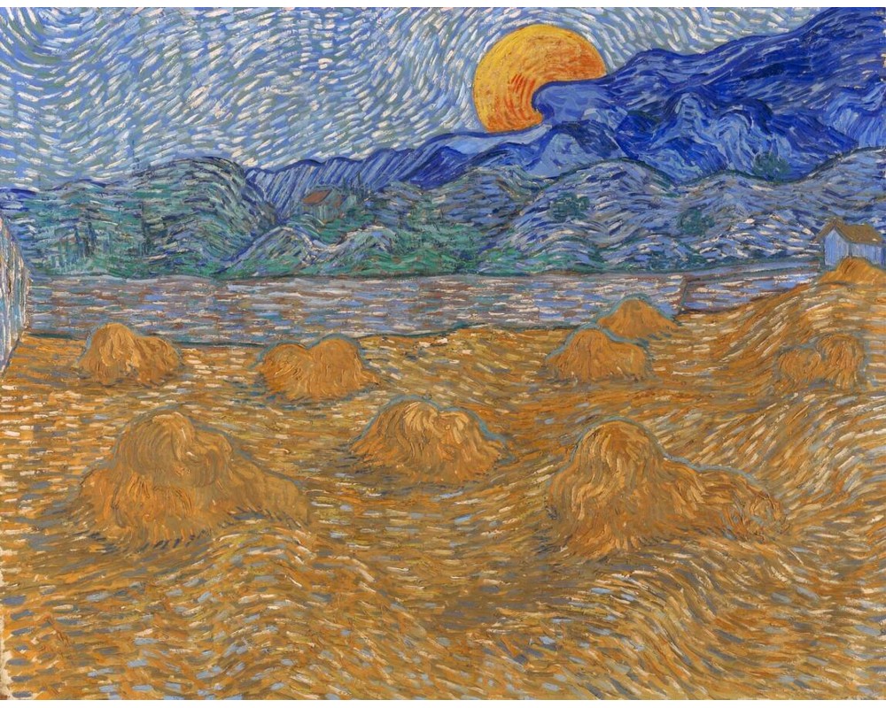 Evening Landscape with Rising Moon
