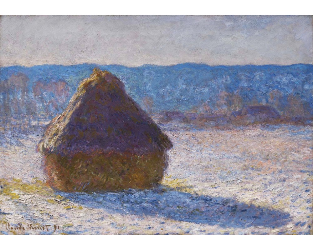 Grainstack in the Morning, Snow Effect