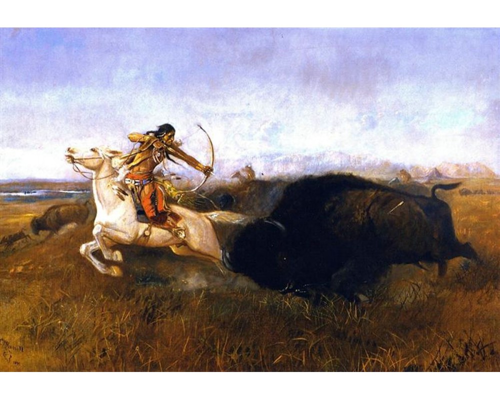 Indians Hunting Buffalo