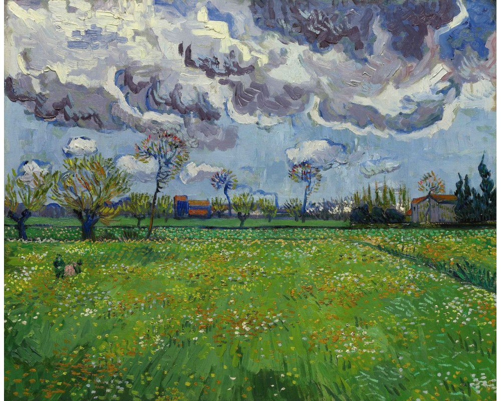Landscape under a Stormy Sky