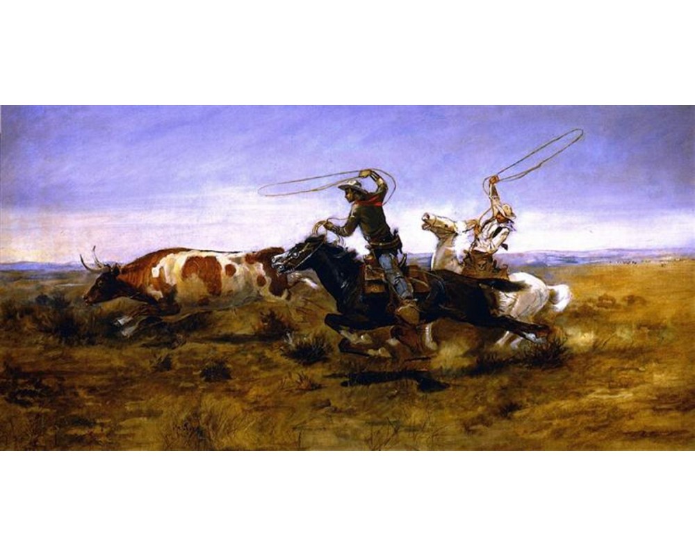 OH Cowboys Roping a Steer