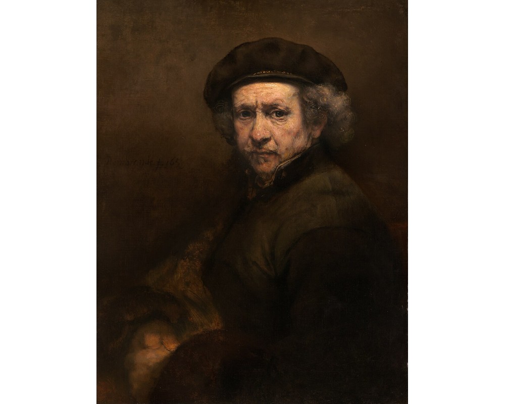 Self-Portrait with Beret and Turned-Up Collar (1659)