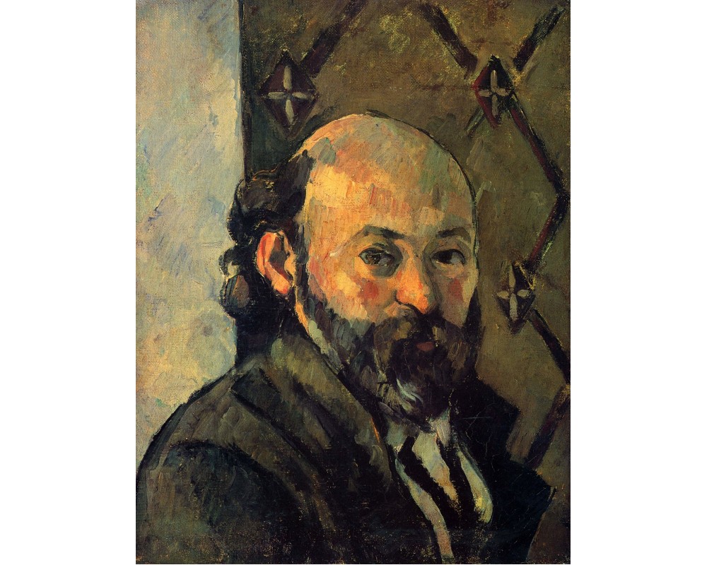 Self-Portrait with Olive-Colored Wallpaper
