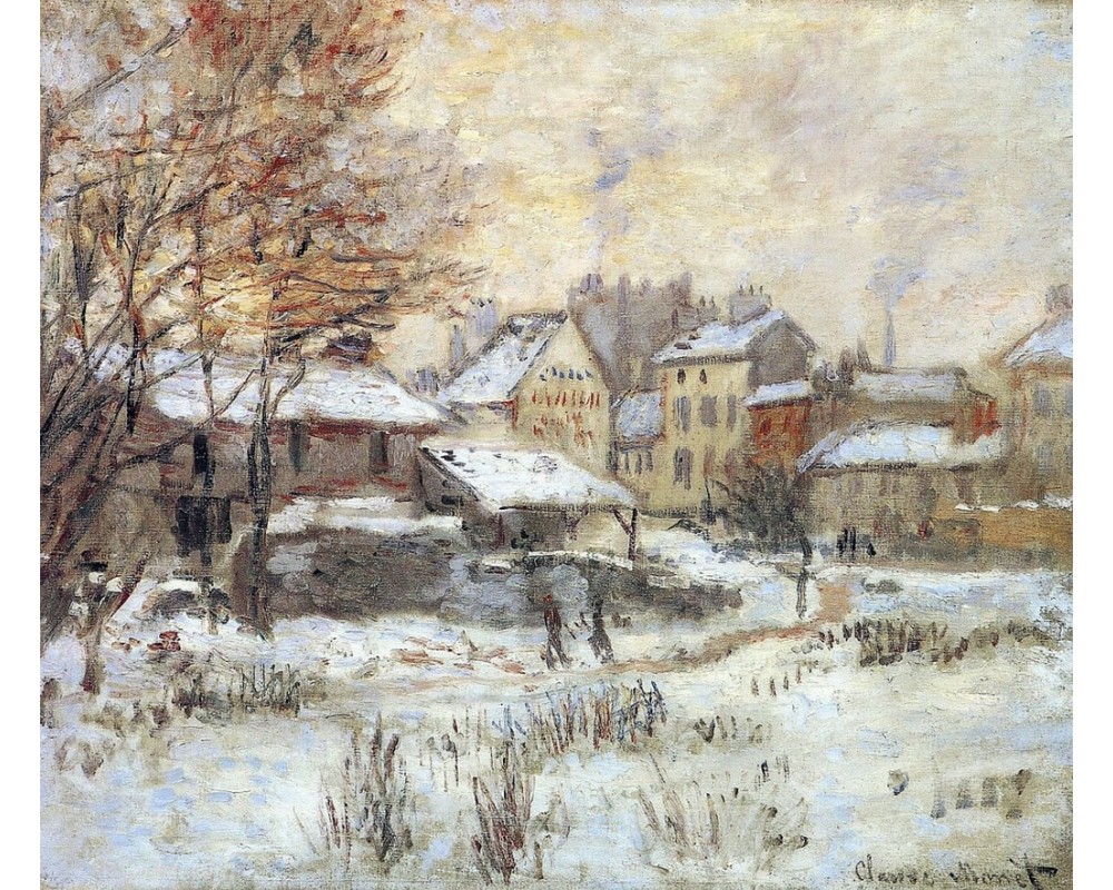Snow Effect with Setting Sun