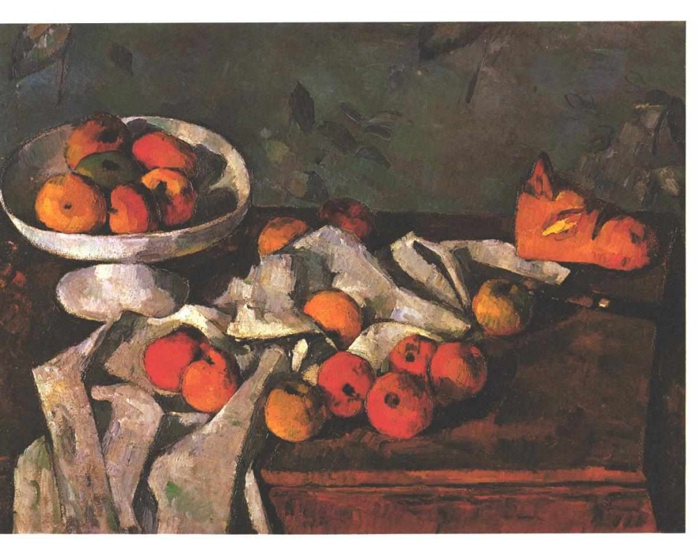 Still Life with Fruit Dish, Apples and Bread