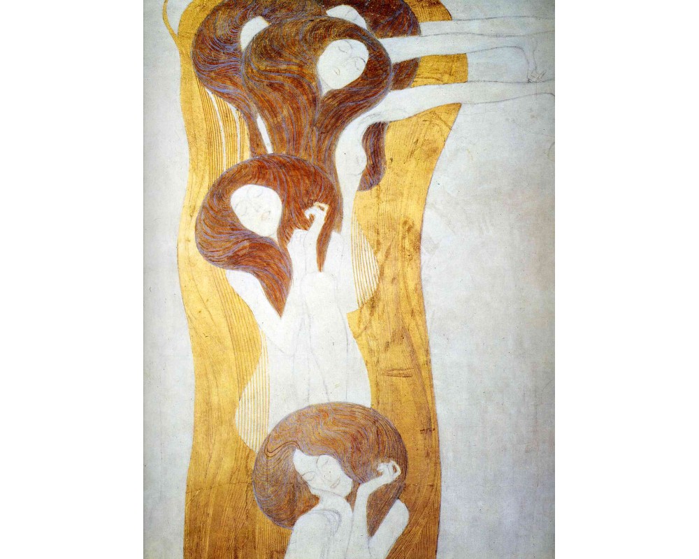 The Beethoven Frieze： The Longing for Happiness Finds Repose in Poetry. Right wall, detail