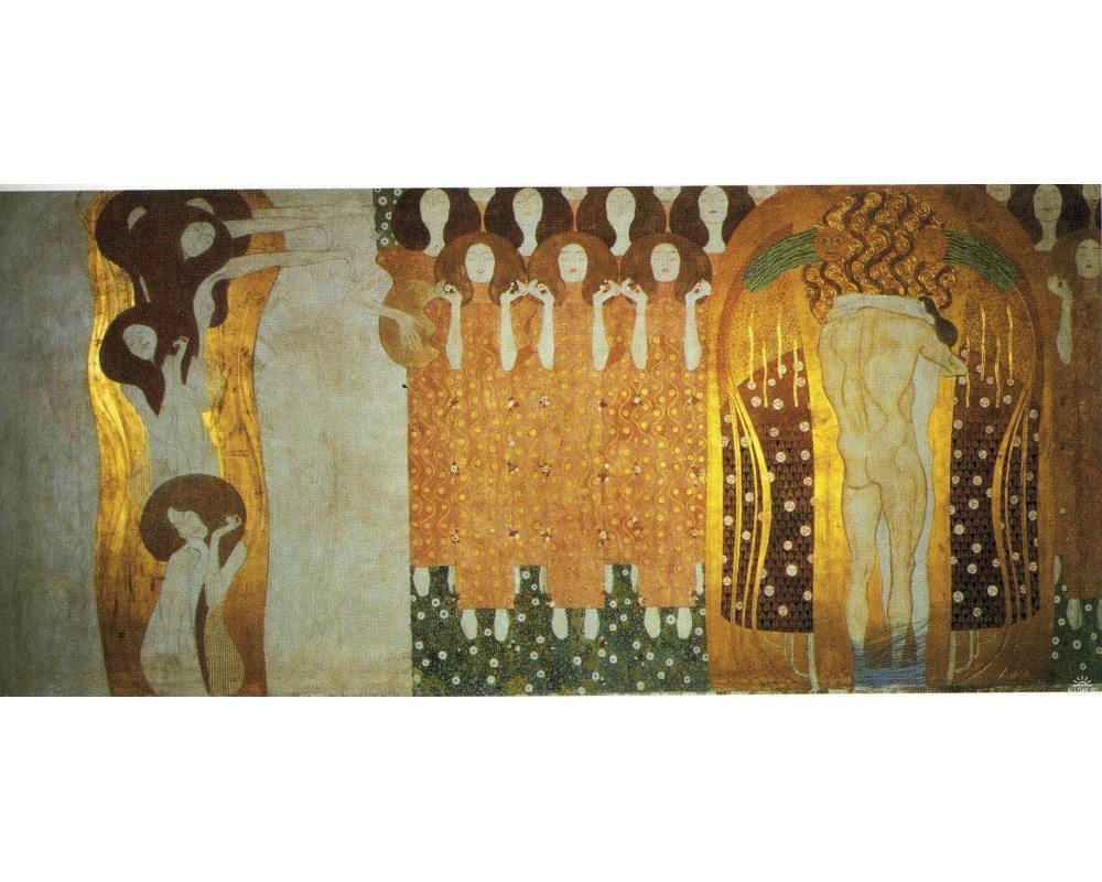 The Beethoven Frieze： The Longing for Happiness Finds Repose in Poetry. Right wall