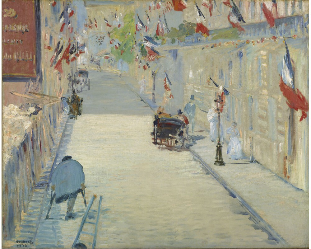 The Rue Mosnier with Flags