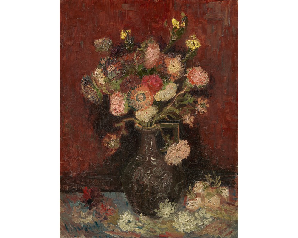 Vase with Asters and Phlox