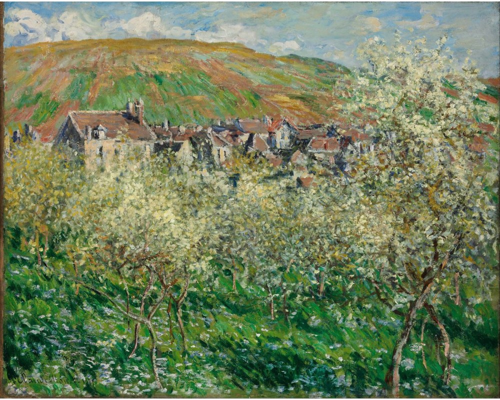 Vetheuil, Flowering Plum Trees