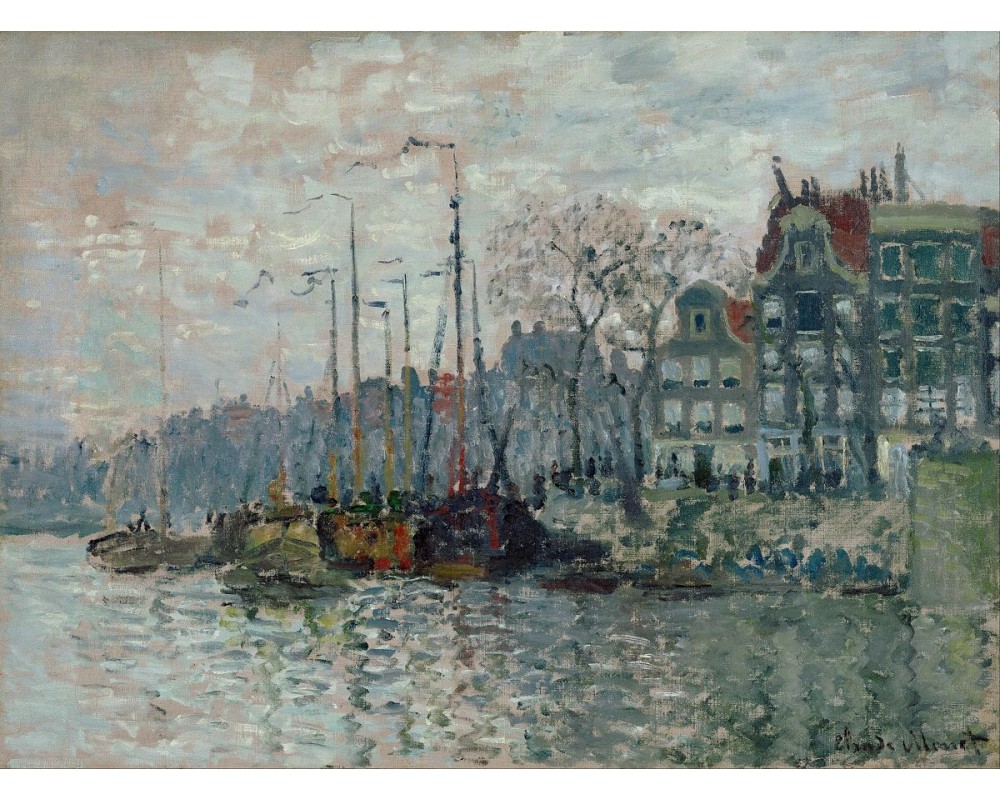 View of the Prins Hendrikkade and the Kromme Waal in Amsterdam
