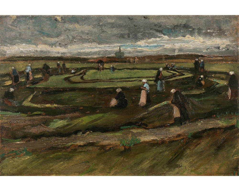 Women Mending Nets in the Dunes
